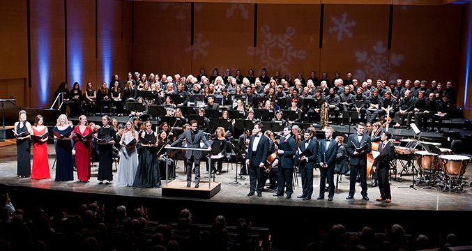 Bard Conservatory Vocal Arts Program on stage at the Fisher Center.