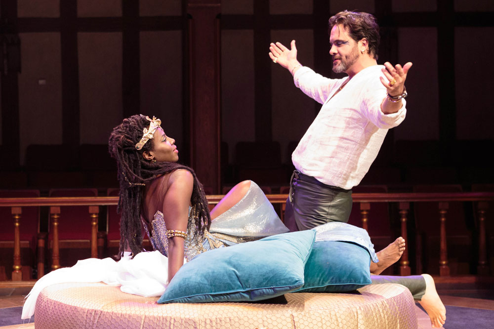 Shirine Babb as Cleopatra and Cody Nickell as Mark Antony. Photo by Teresa Wood.