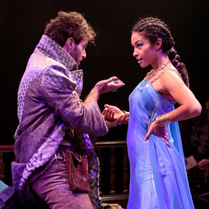Anthony Michael Martinez and Simoné Elizabeth Bart in Antony and Cleopatra. Photo by Teresa Wood.