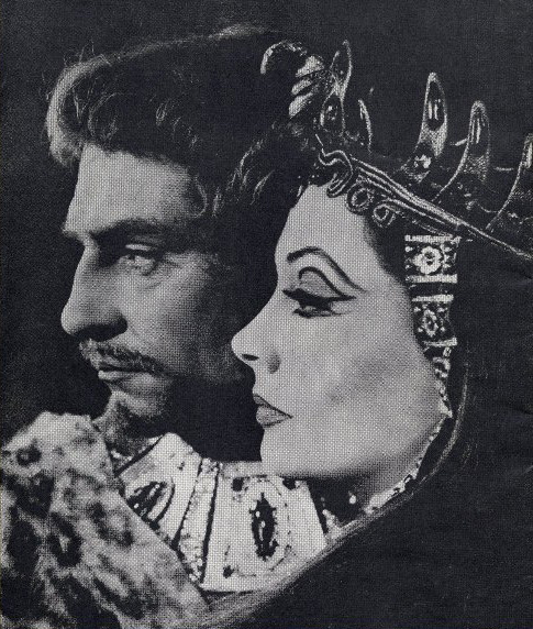 Vivien Leigh and Laurence Olivier in Shakespeare's Antony and Cleopatra. Folger Shakespeare Library.
