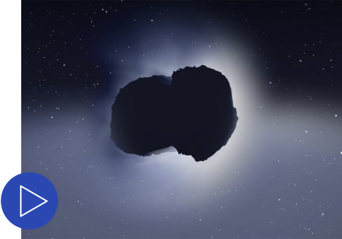 Computer image of Comet 67P/Churyumov-Gerasimenko
