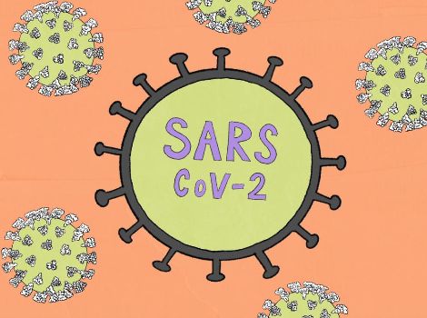 Illustration of the SARS CoV-2 Virus