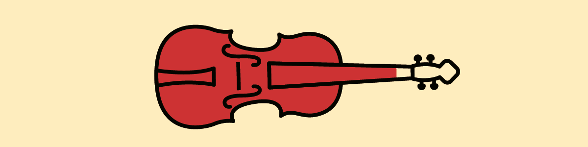 Violin with red filling indicating 80% toward $175 million goal