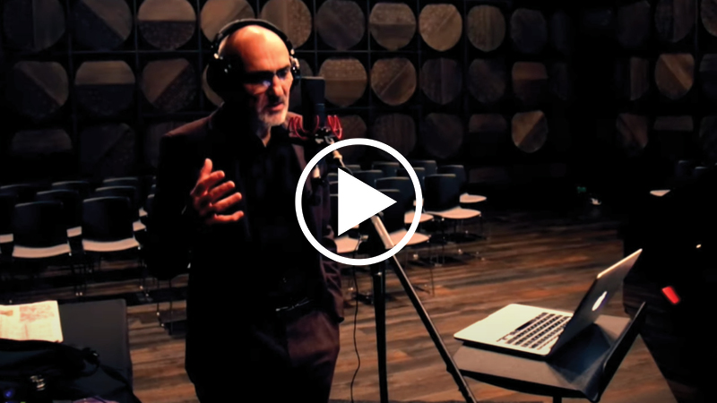 Paul Kelly and Paul Grabowsky in the recording studio