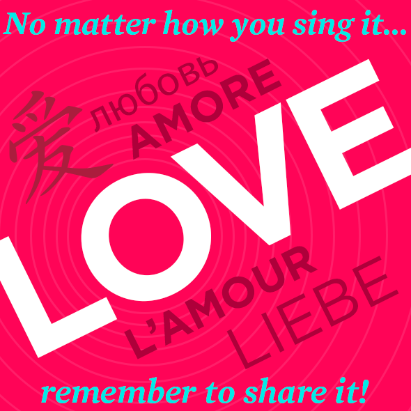 No matter how you sing it ... remember to share it! 