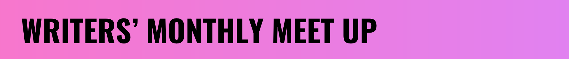 monthly meet up