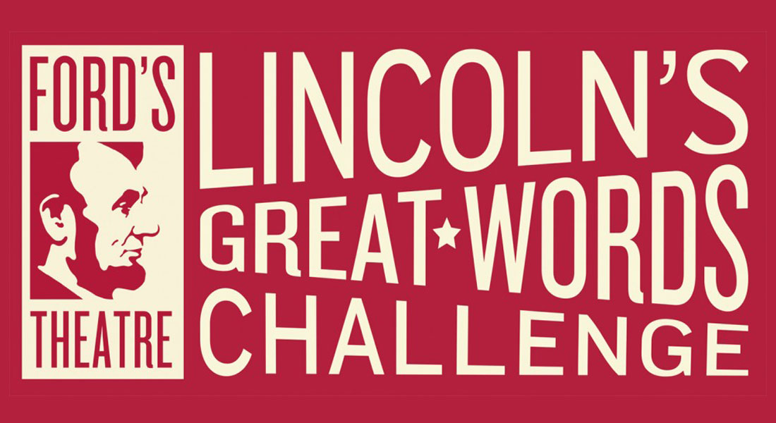 Image of Lincoln's Great Words Challenge logo design.