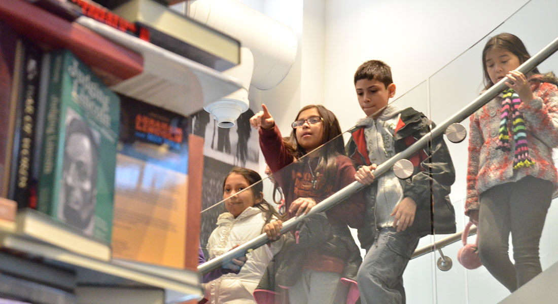 Photos of kids at the Center for Education and Leadership and Fords Theatre Museum.