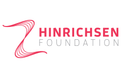 The wording 'Hinrichsen Foundation' is written in pink and grey against a white background
