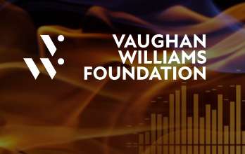 The text 'Vaughan Williams Foundation' is written in white against a brown background