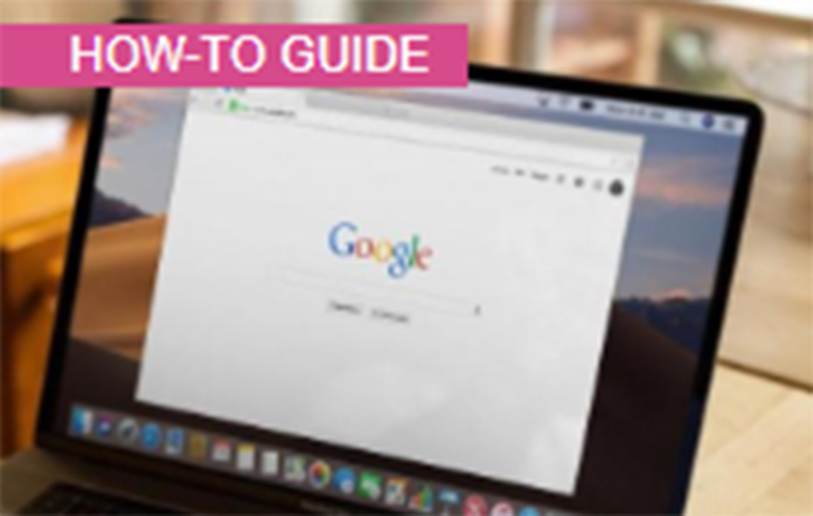 Apple Macbook is open with the Google page open