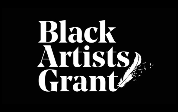 The words 'Black Artists Grant' are written in white against a black background