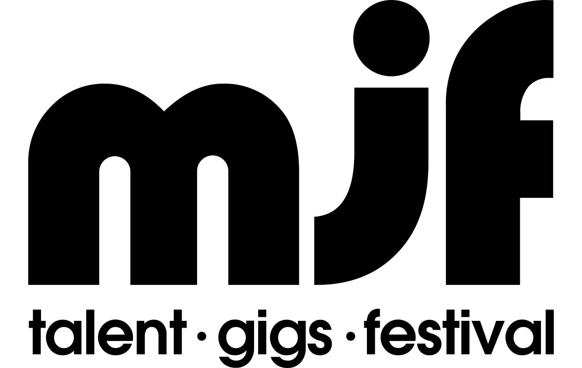 Manchester Jazz Festival logo is written in black against a white background