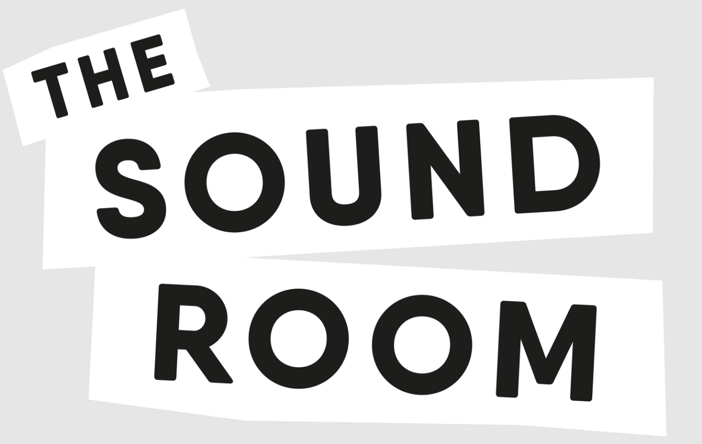 The Sound Room text is written in black against a white background