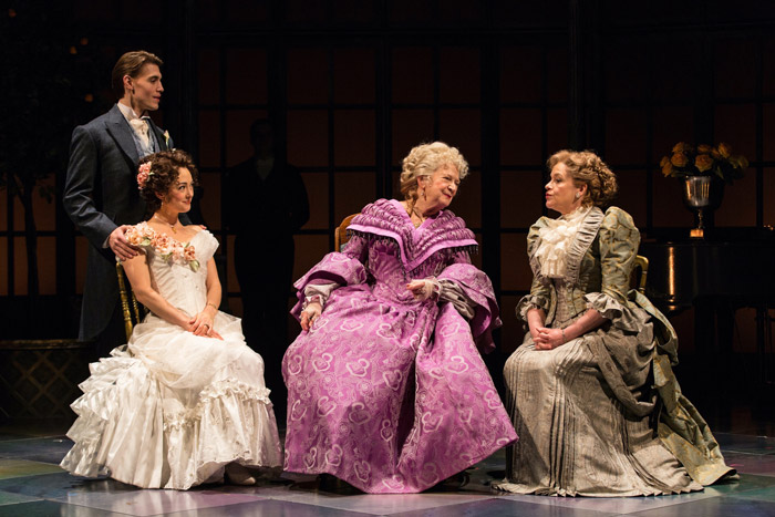 (L-R) Andrew Veenstra, Helen Cespedes, Darrie Lawrence, Deirdre Madigan in The Age of Innocence. Photo by T. Charles Erickson.