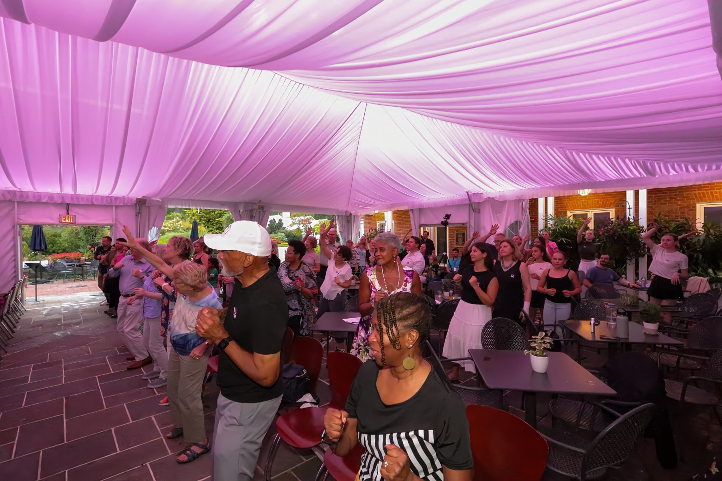 Audience members dancing during a Dance Institute of Washington performance from August 2025. Photo credit: Connor Beaty