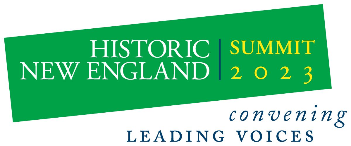 Green logo that reads "Historic New England Summit 2023"