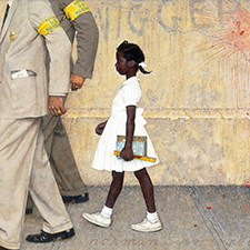 “The Problem We All Live With,” 1963, oil on canvas by Normon Rockwell. Courtesy of Norman Rockwell Museum Collection, NRM.1975.01