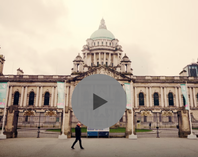 The facade of Belfast City Hall