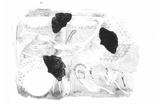 black and white flower artwork