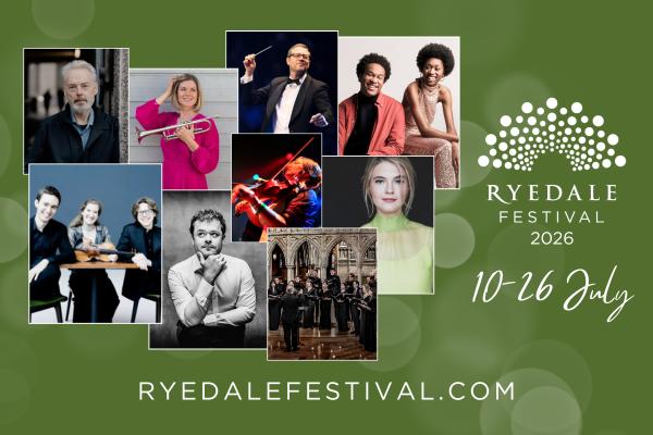 Collage of performers as part of the Ryedale Festival 2026.