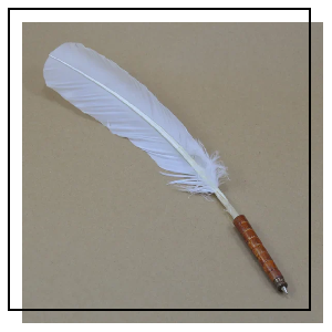 a feather pen