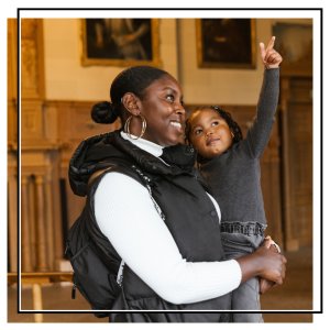 mum and child in temple newsam house