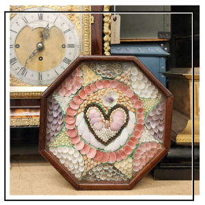 seashells in a love heart shape