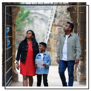 family in kirkstall abbey