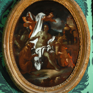 oval shaped painting at temple newsam house