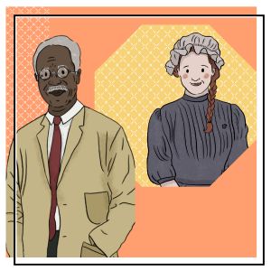 illustration of people wearing victorian clothes