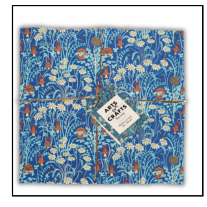 Tea towel in blue floral pattern