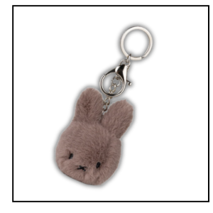 Key ring shaped like rabbit head