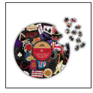 jigsaw shaped like music record