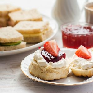 Image of scone, cream and jam