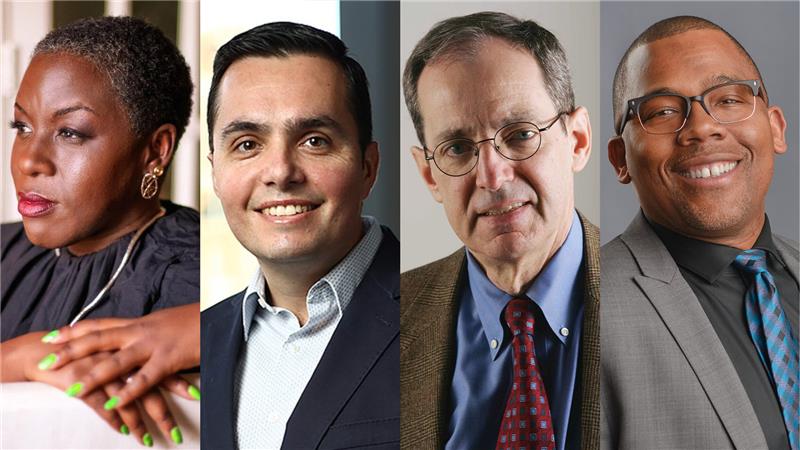Four headshots of panelists