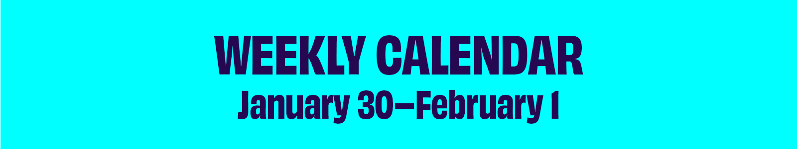 Weekly Calendar January 14–19