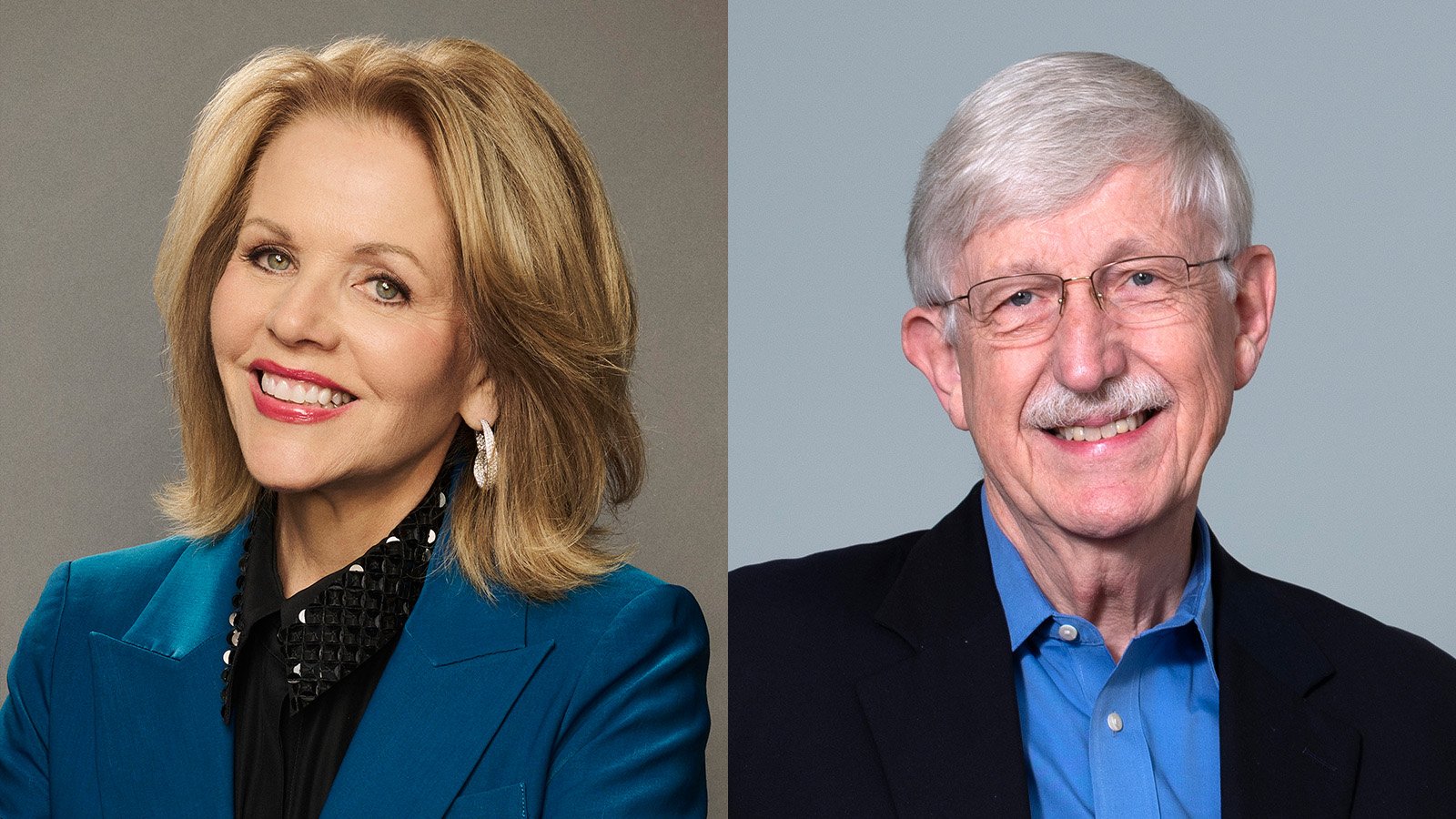 A headshot of a man and a woman 
