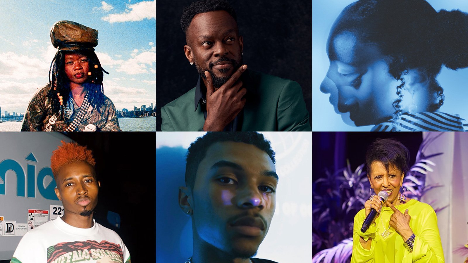 A headshot of six artists