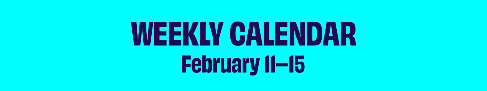 Weekly Calendar January 14–19