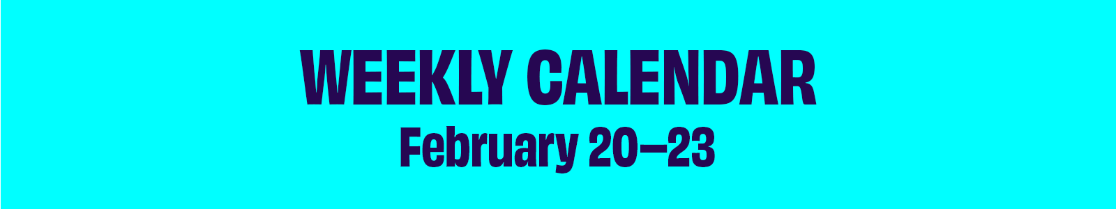 Weekly Calendar January 14–19