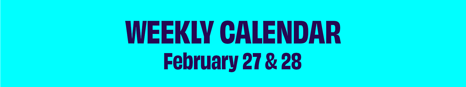 Weekly Calendar January 14–19