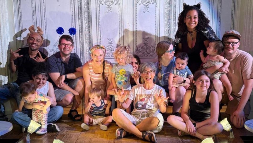 a man performing in front of an audience