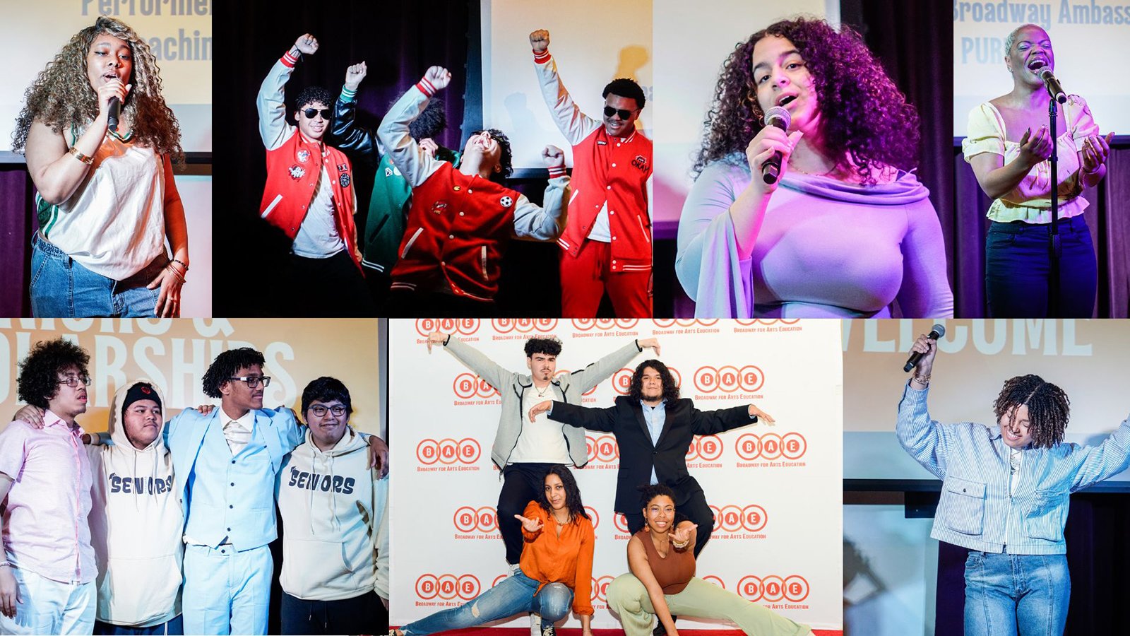 A collage of young singers