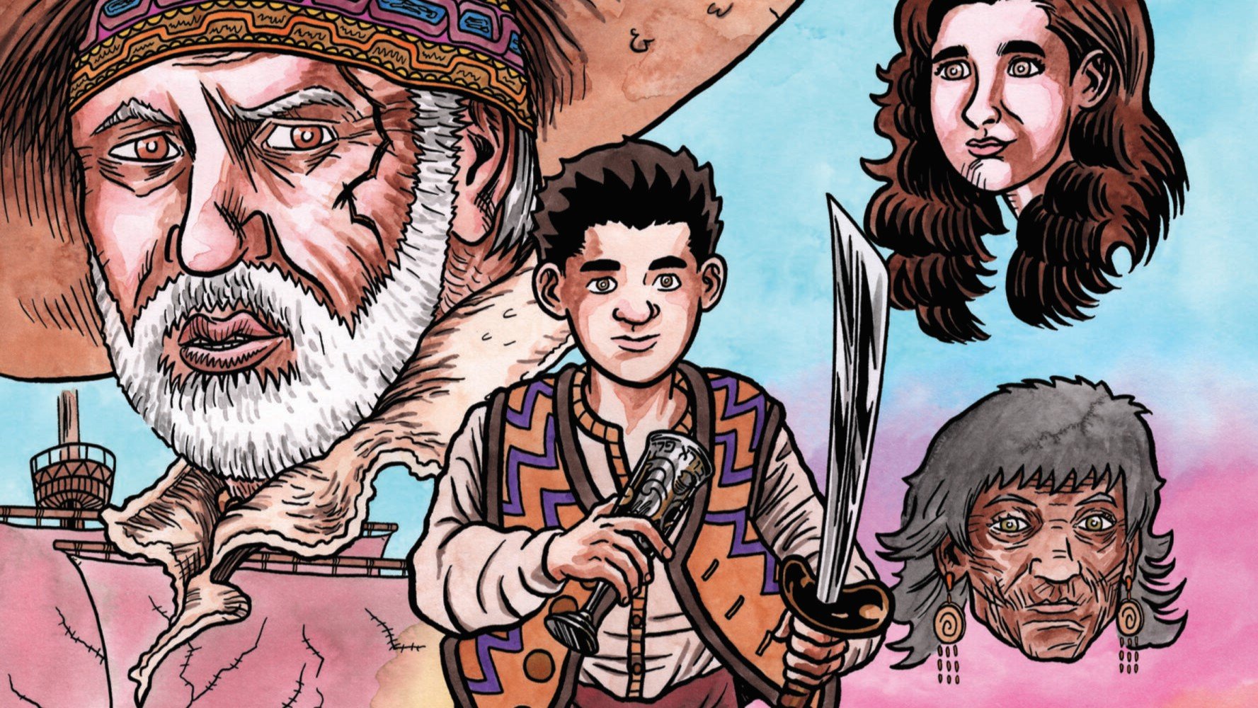 An illustrated image of a superhero holding a key