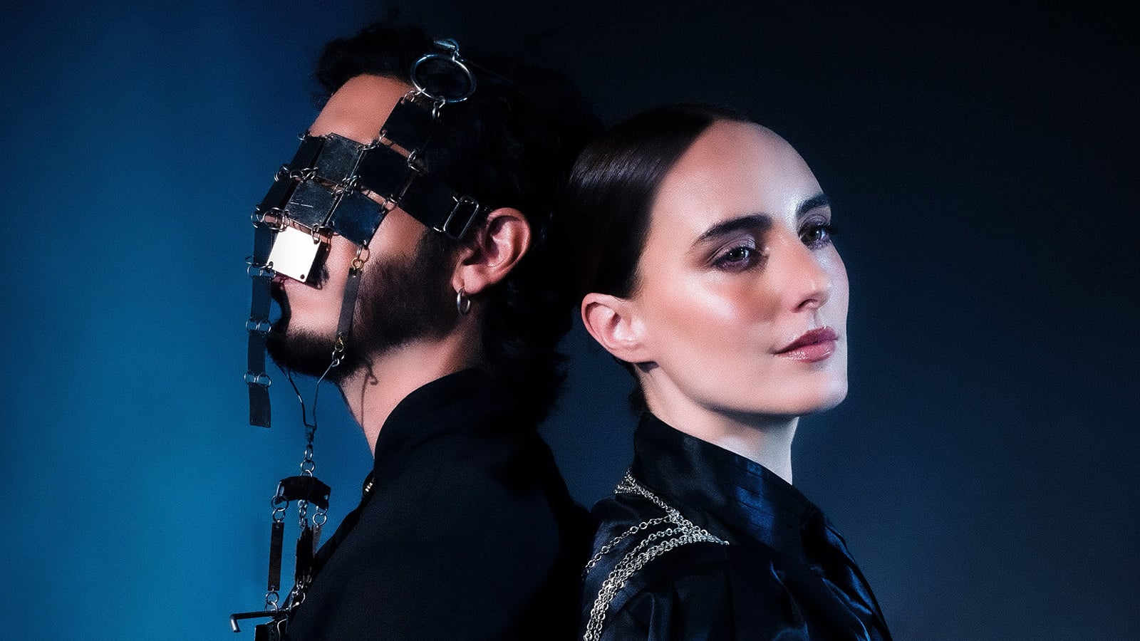 A man and a woman headshot