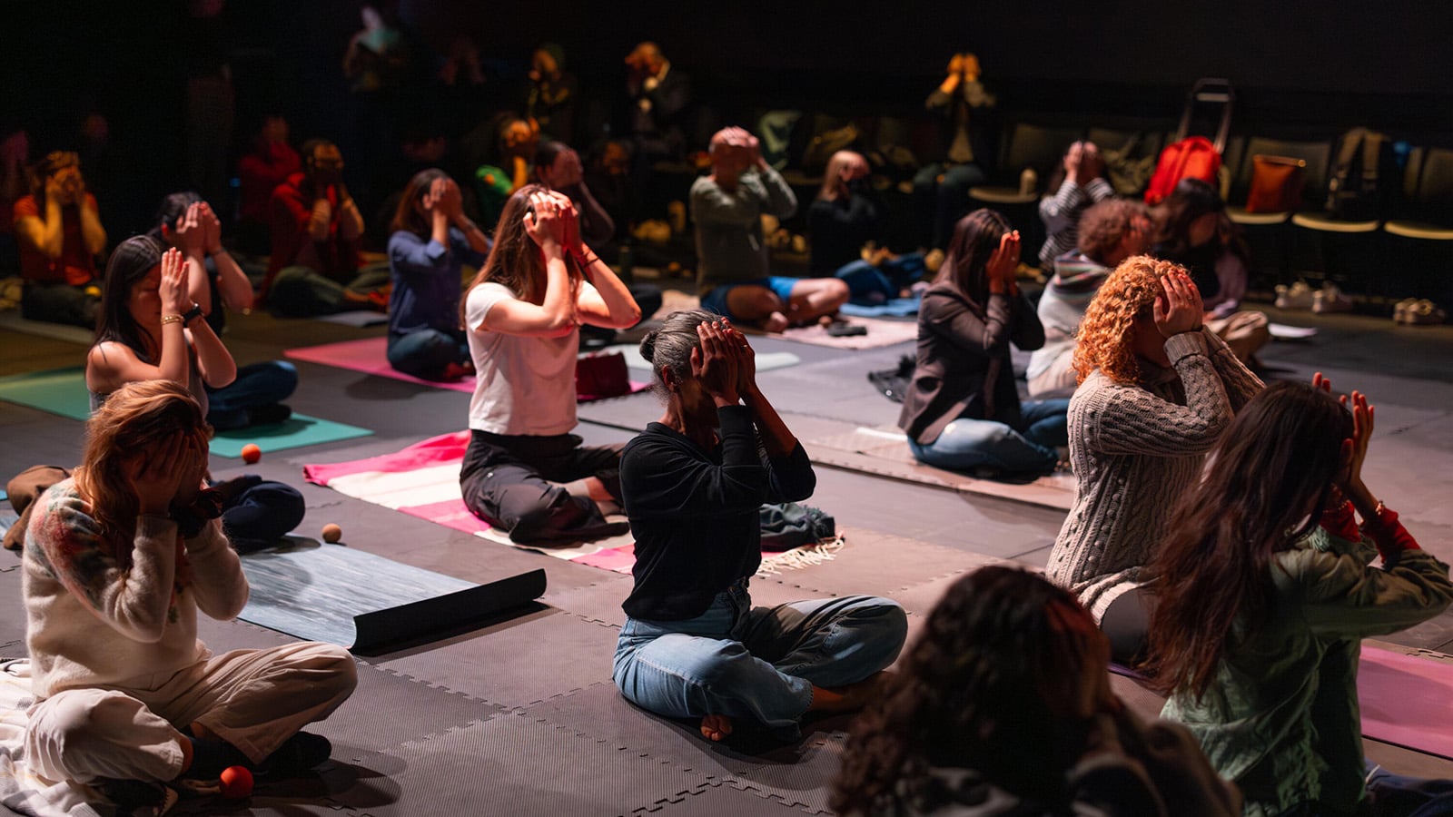 People meditate