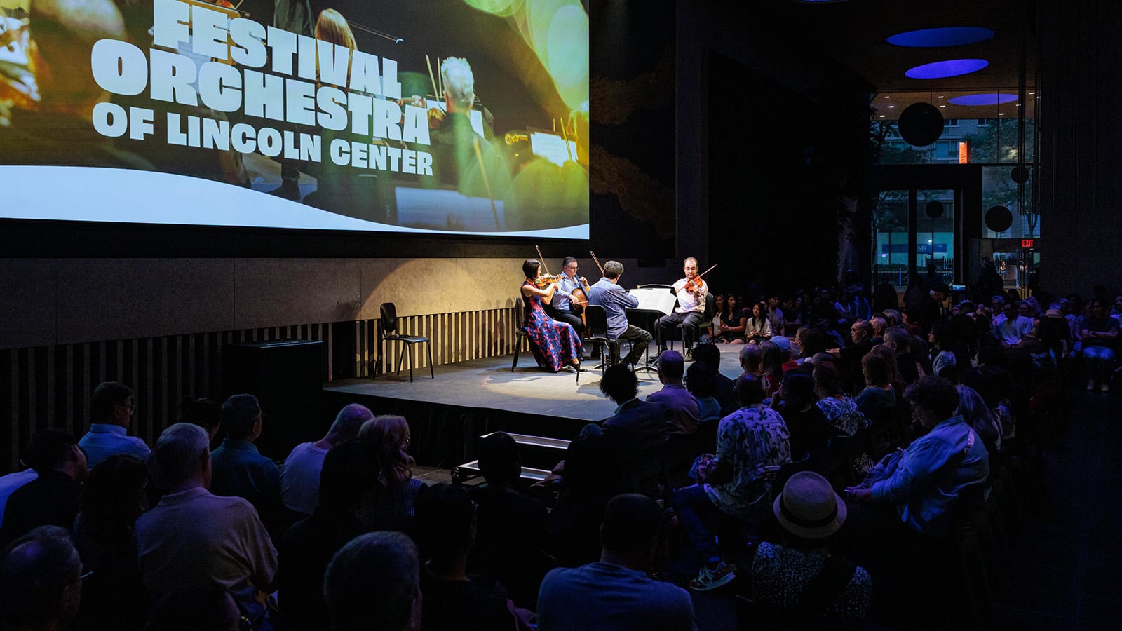 A crowd watches a show