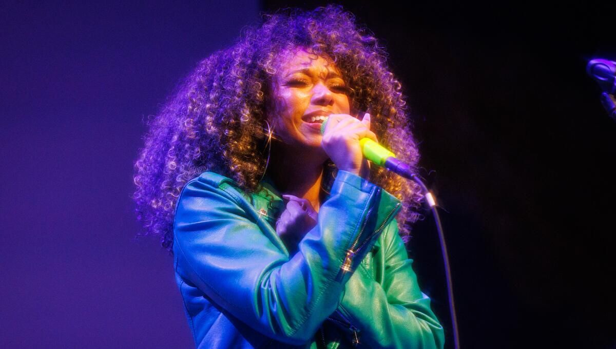 Briana Maia performs at the Atrium