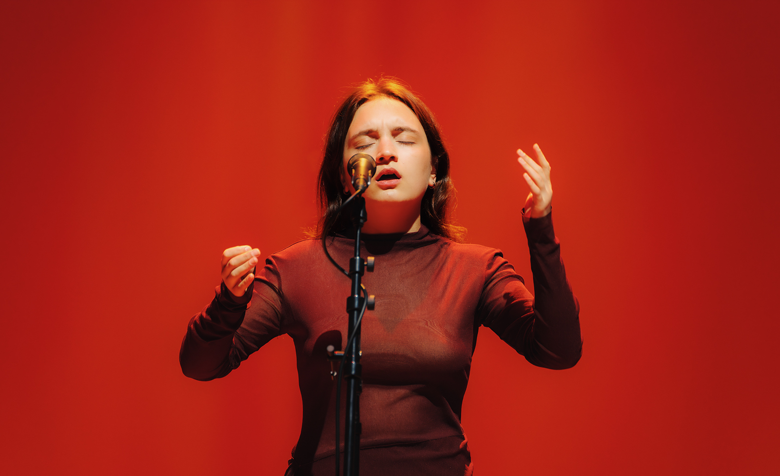 Andriana-Yaroslava Saienko performs at David Geffen Hall.